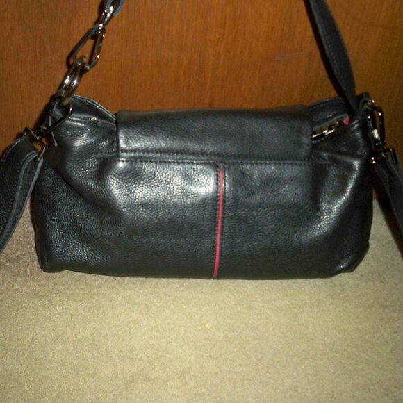 Hammitt VIP Black Satchel Leather Handbag with Gunmetal Hardware $495, EUC!! - Picture 2 of 3